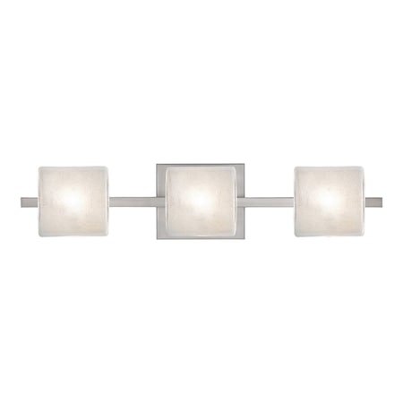 Besa Lighting Paolo Vanity, Glitter, Satin Nickel Finish, 3x50W Halogen 3WS-7873GL-SN